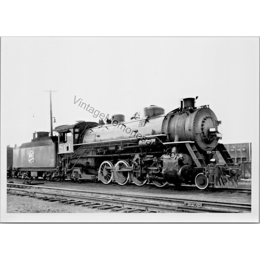 Vtg MKT Missouri - Kansas - Texas Railroad 861 Steam Locomotive Photo T2-134